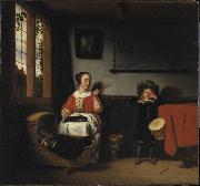 Nicolaes maes The Naughty Drummer oil